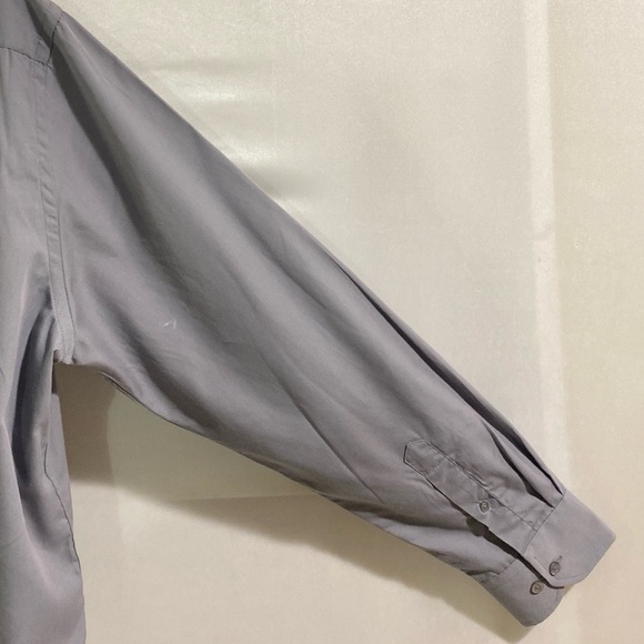 Soul Of London Men's Large Gray Modern Fit Button Down Long Sleeve Dress Shirt - Picture 8 of 13
